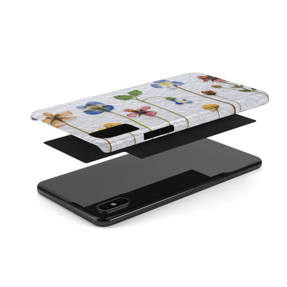 Dried Wild Pink and Purple Flower Image on Paper, Floral Slim Phone Cases, Case-Mate IPHONE16 and all sizes