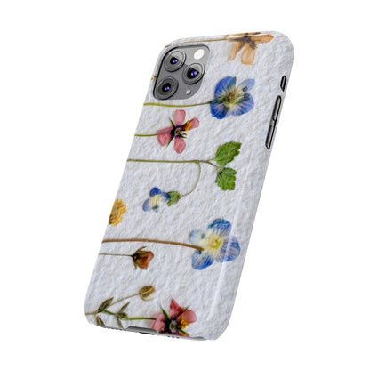 Dried Wild Pink and Purple Flower Image on Paper, Floral Slim Phone Cases, Case-Mate IPHONE16 and all sizes
