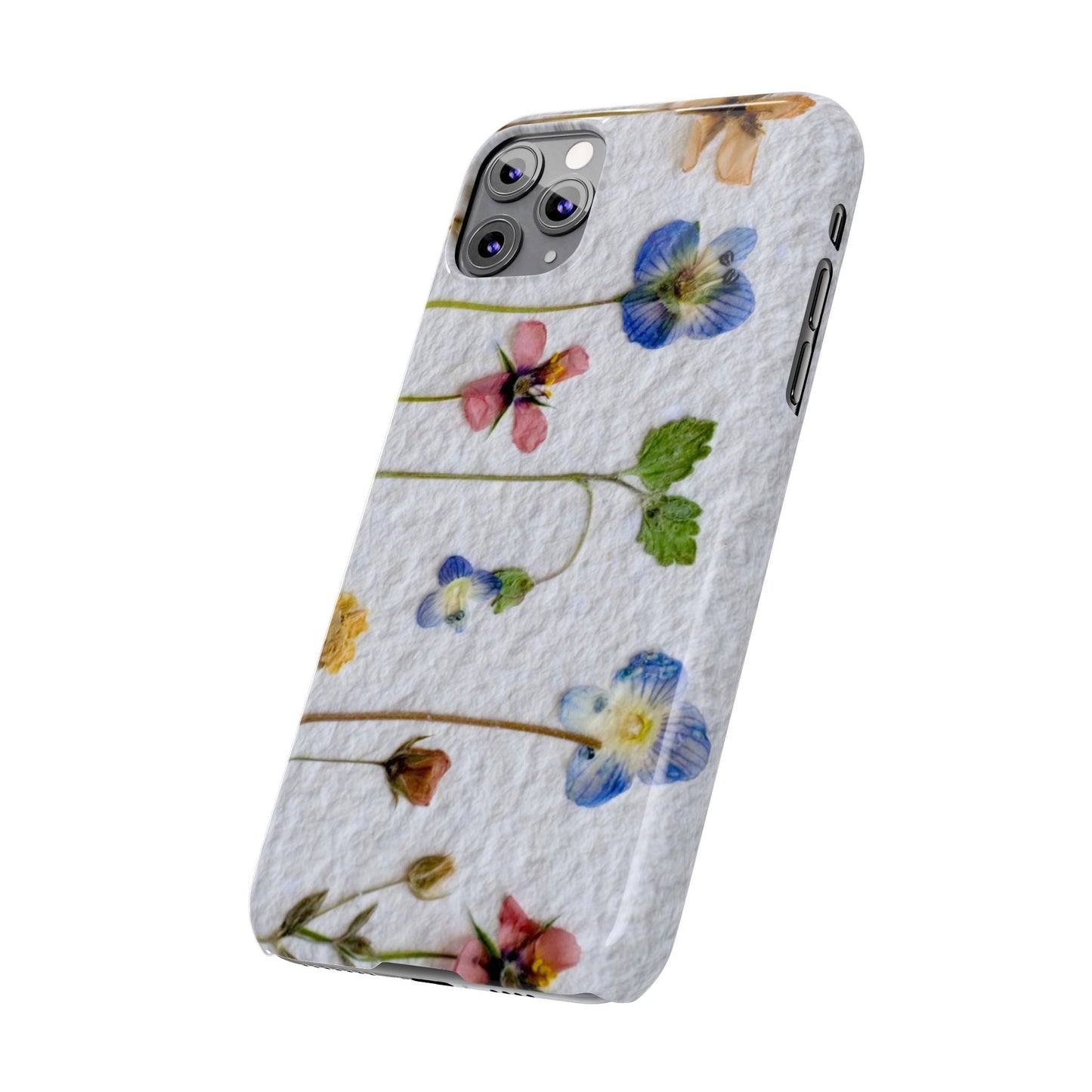Dried Wild Pink and Purple Flower Image on Paper, Floral Slim Phone Cases, Case-Mate IPHONE16 and all sizes