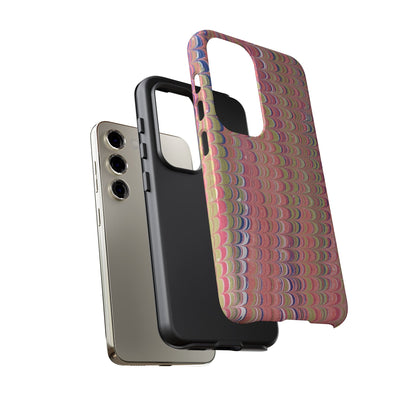 Pink Pastels Feather Marbled Vintage Design iPhone 16 + Samsung + Apple + Google - 2 finishes