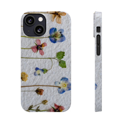 Dried Wild Pink and Purple Flower Image on Paper, Floral Slim Phone Cases, Case-Mate IPHONE16 and all sizes