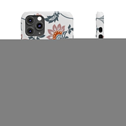 Pink and Green Flower Pattern, Floral Slim Phone Cases, Case-Mate IPHONE16 and all sizes