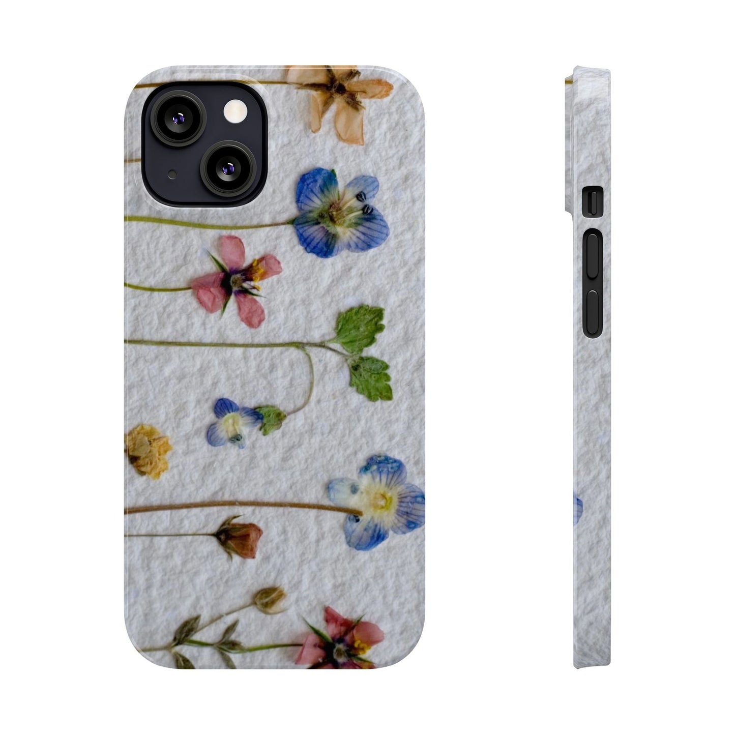 Dried Wild Pink and Purple Flower Image on Paper, Floral Slim Phone Cases, Case-Mate IPHONE16 and all sizes